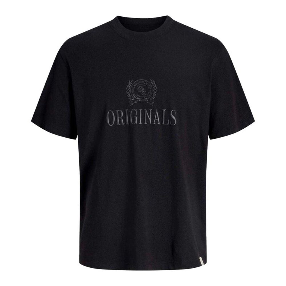 Jack And Jones Mens Monogram Short-Sleeved T-Shirt / Black